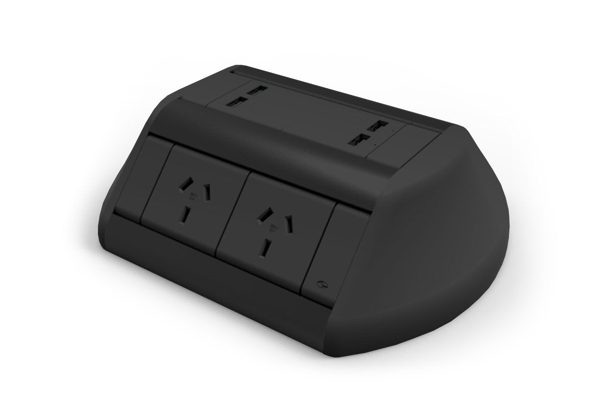 CMS Odyssey Above Desk Power Strip with 4 Outlets - Perfect for Home Office, Gaming Setup, and Workspace Organization