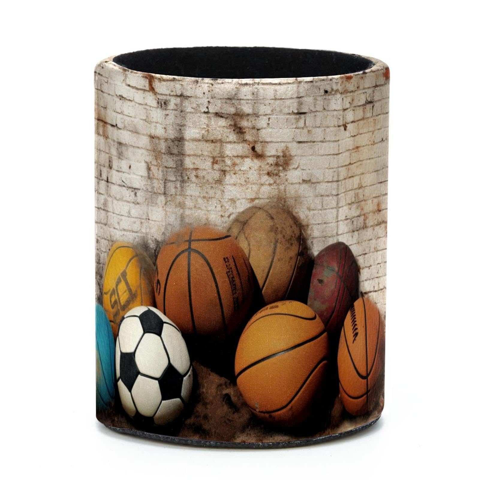 Basketball Pen Holder for Desk - Stylish Pen Organizer with Sports Theme for Office, School, and Home Use - Perfect Desk Accessory for Basketball, Football, and Baseball Fans