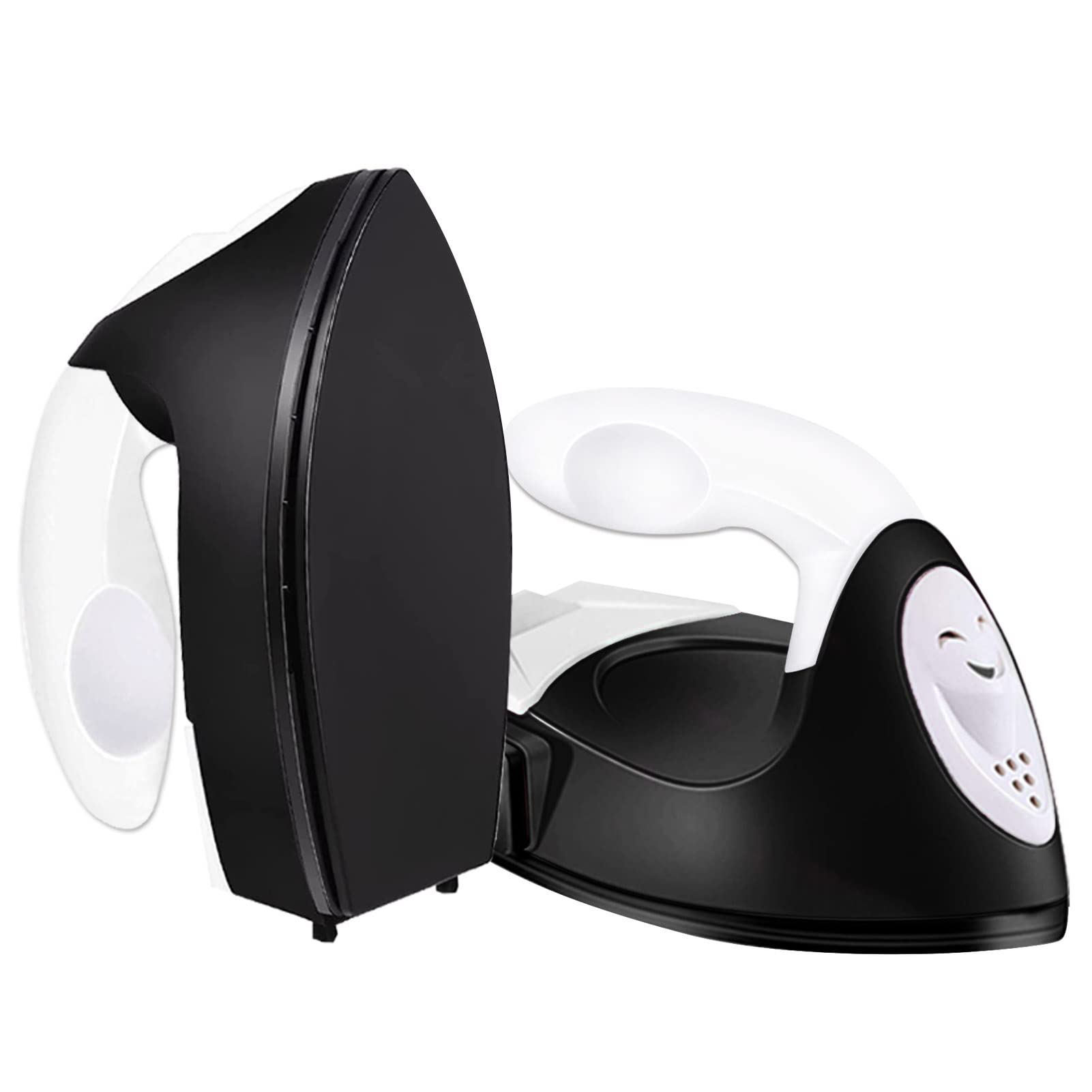 Portable Mini Heat Press Machine for T-Shirts, Hats, Bags & Shoes - Compact Craft Iron with Charging Base - Perfect for DIY HTV Vinyl Projects & Small Fabric Crafts (Black) - Ideal for Home Use, Small Businesses & Crafting Enthusiasts