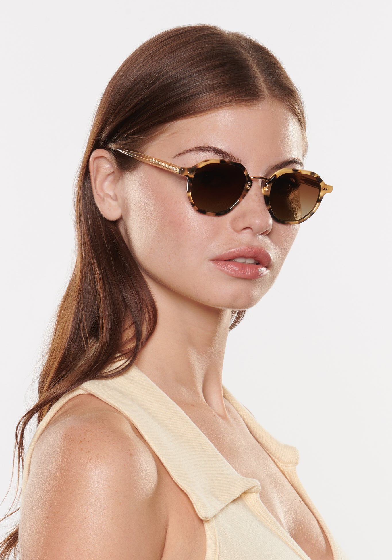 DAKOTA | Iberia + Haze Polarized 18K Gold Sunglasses for Men & Women - UV Protection, Fashion Eyewear for Driving, Beach & Outdoor Activities