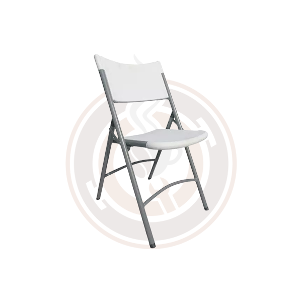 Omcan Folding Chair with Grey Metal Frame - Heavy Duty Stackable Chairs (5-Pack) for Events, Parties, and Outdoor Gatherings