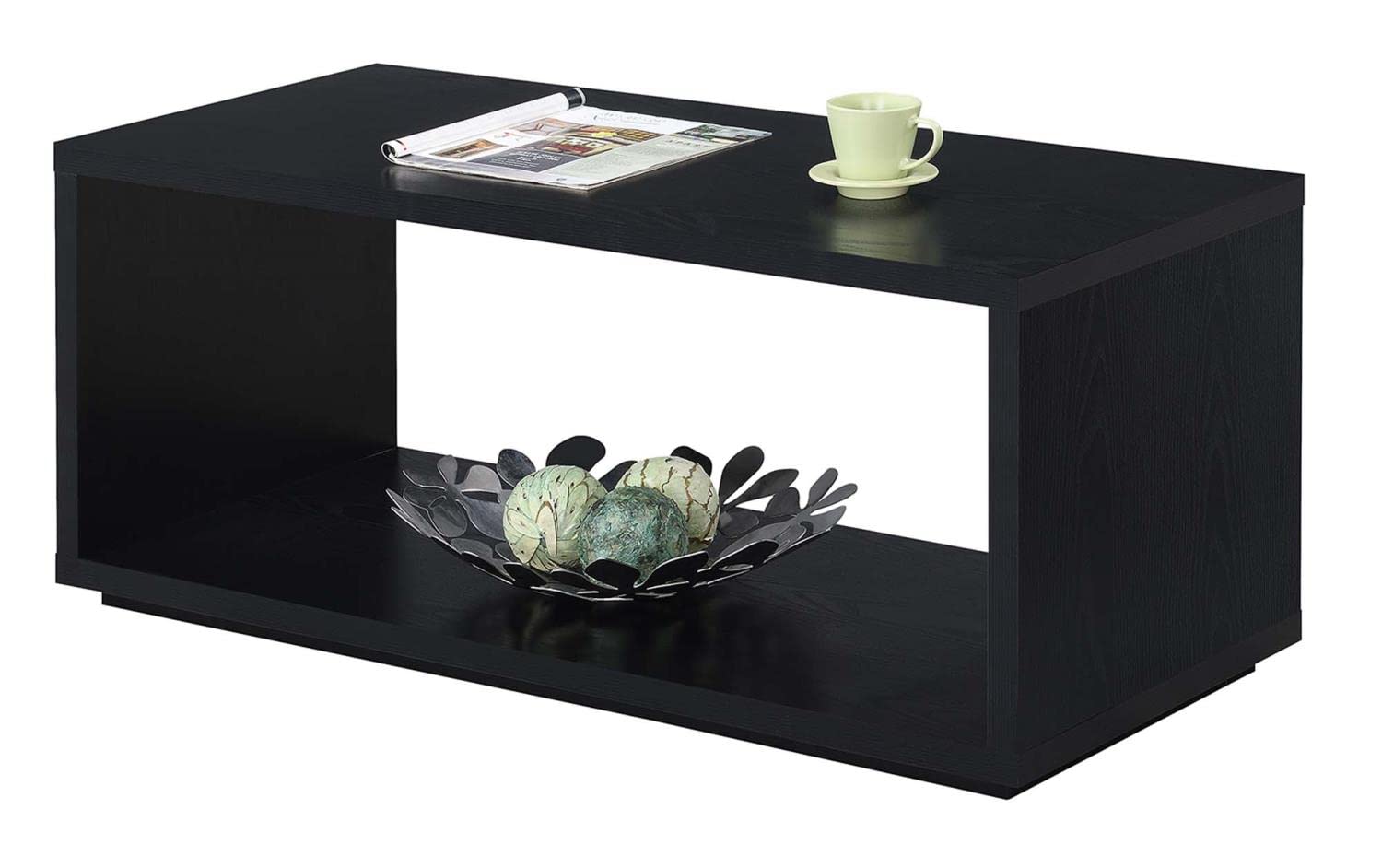 Northfield Admiral Coffee Table - Black, 18x42x18 - Living Room Centerpiece