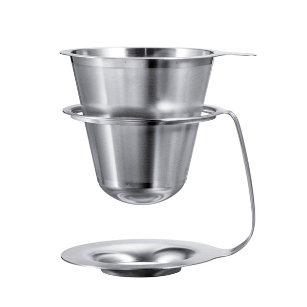 Hario Kasuya Double Stainless Steel Coffee Dripper - Pour Over Coffee Maker for Home & Office Brewing | Perfect for Specialty Coffee Lovers & Baristas