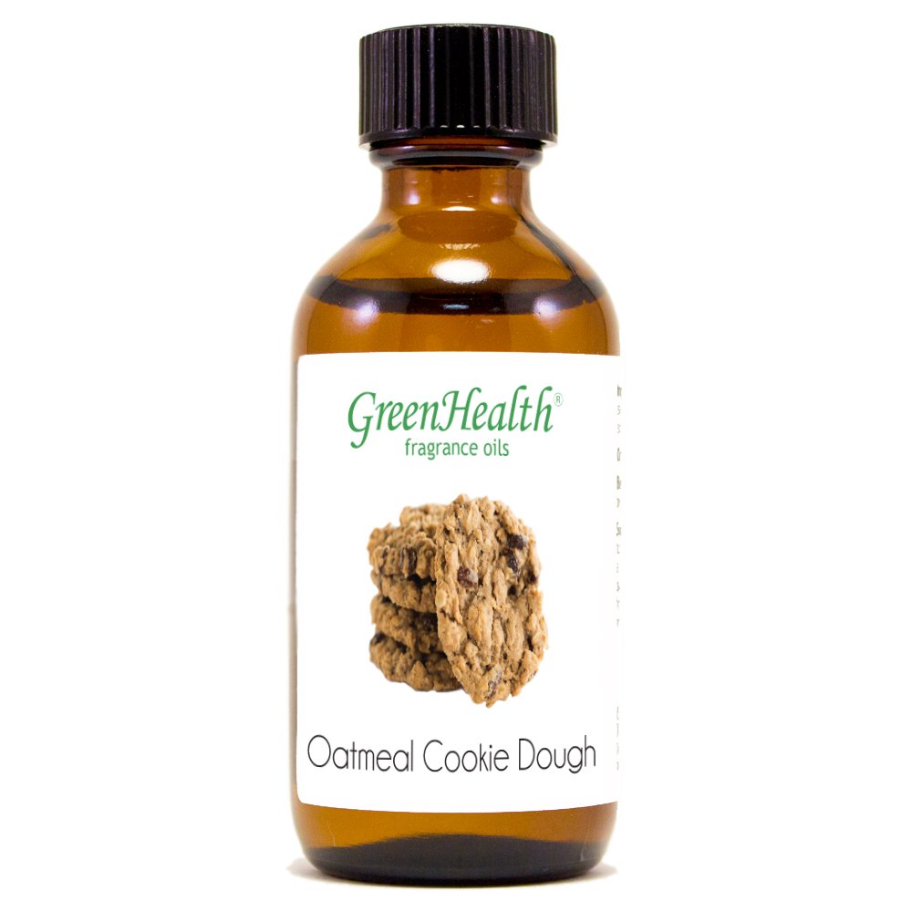 Premium 2 fl oz Oatmeal Cookie Dough Fragrance Oil - Glass Bottle with Cap - GreenHealth - Perfect for Candles, Soaps & DIY Home Fragrance Projects