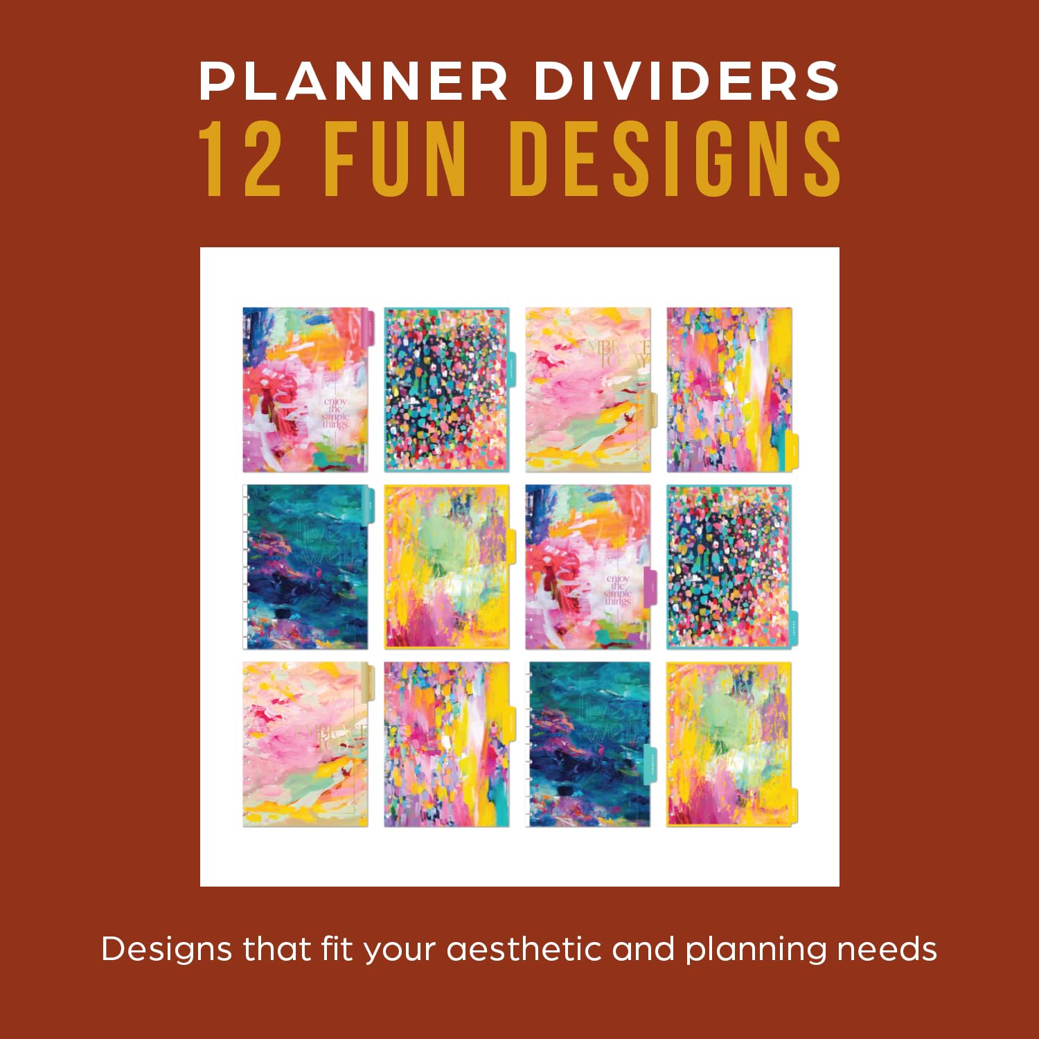 Happy Planner Disc-Bound 12-Month Planner 2025 - Daily Weekly Monthly Organizer, Classic Size 7