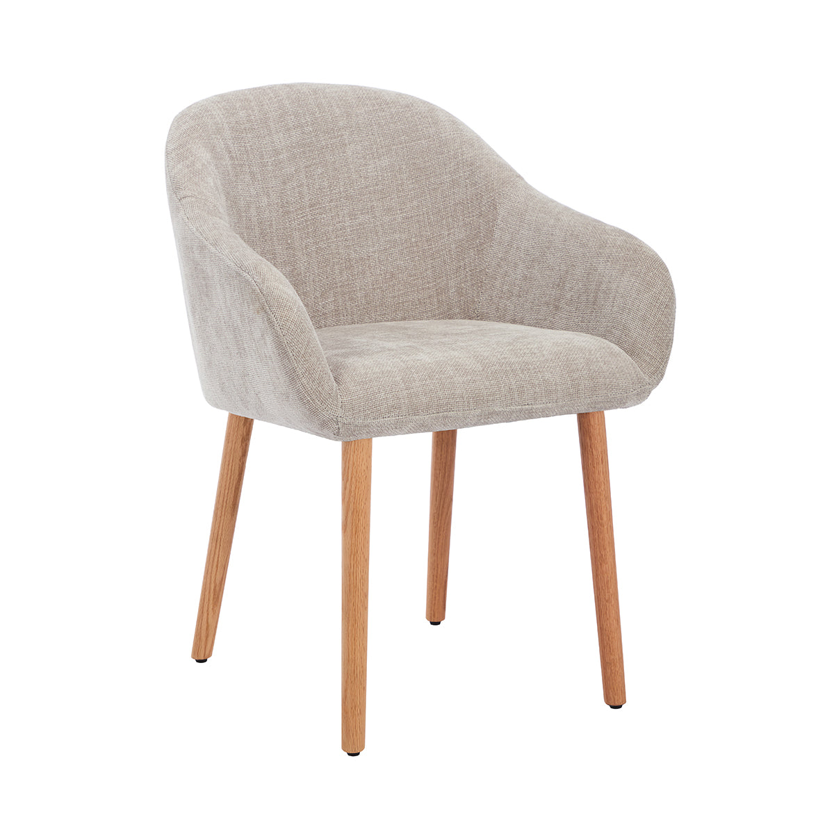 Chloe Fabric Dining Arm Chair - Upholstered Comfortable Dining Room Chair with Padded Seat - Perfect for Kitchen, Dining Room, and Home Decor