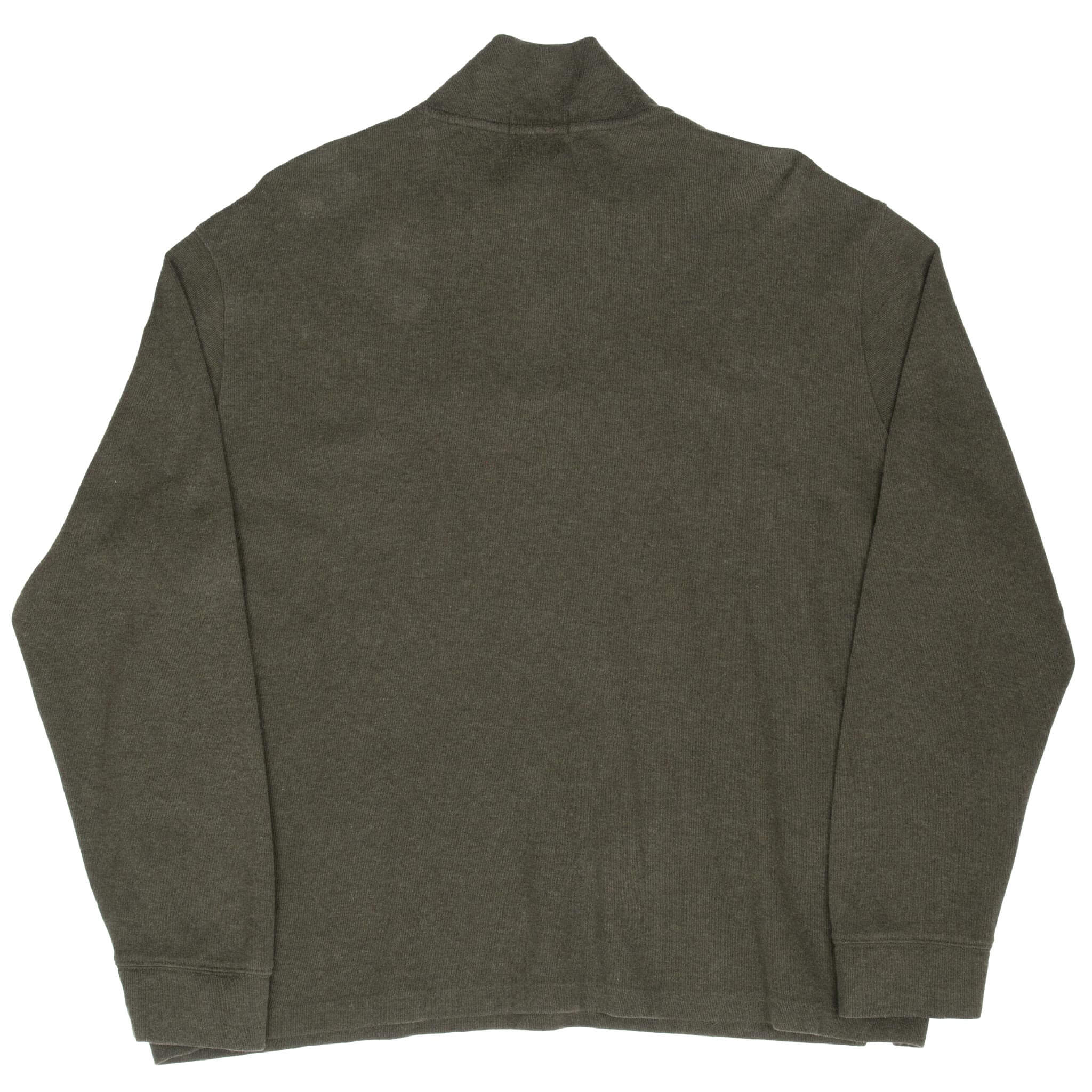 Ralph Lauren Men's Green Quarter-Zip Sweater | 1/4 Zip Pullover | Casual Knit Top | Size 2XL | Perfect for Office Wear & Weekend Outings