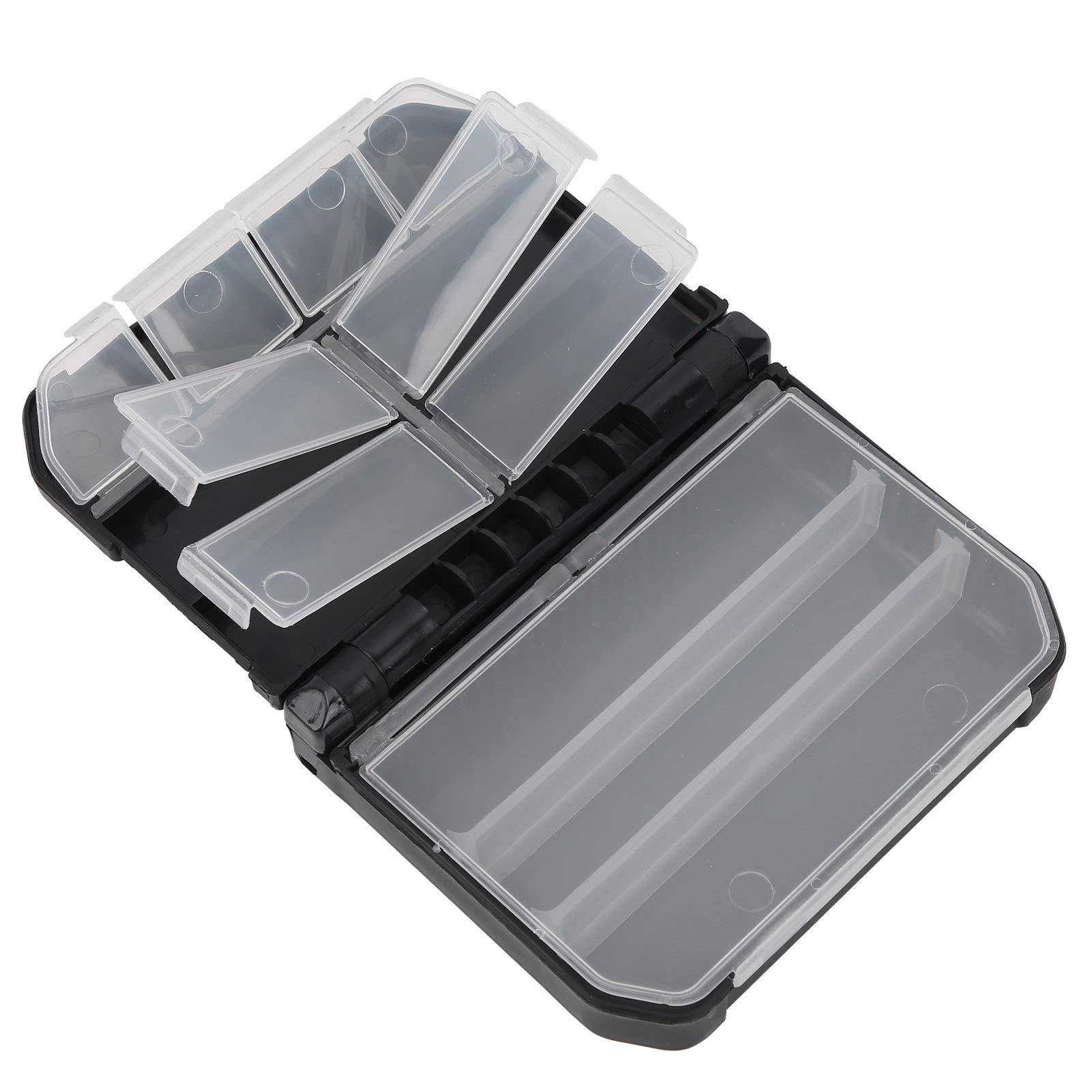 01 Fishing Tackle Box - Semi-Automatic Bait Storage Organizer with 3 Removable Dividers | Portable Tackle Case for Bass, Trout & Saltwater Fishing | Perfect for Boat, Shore & Ice Fishing Trips