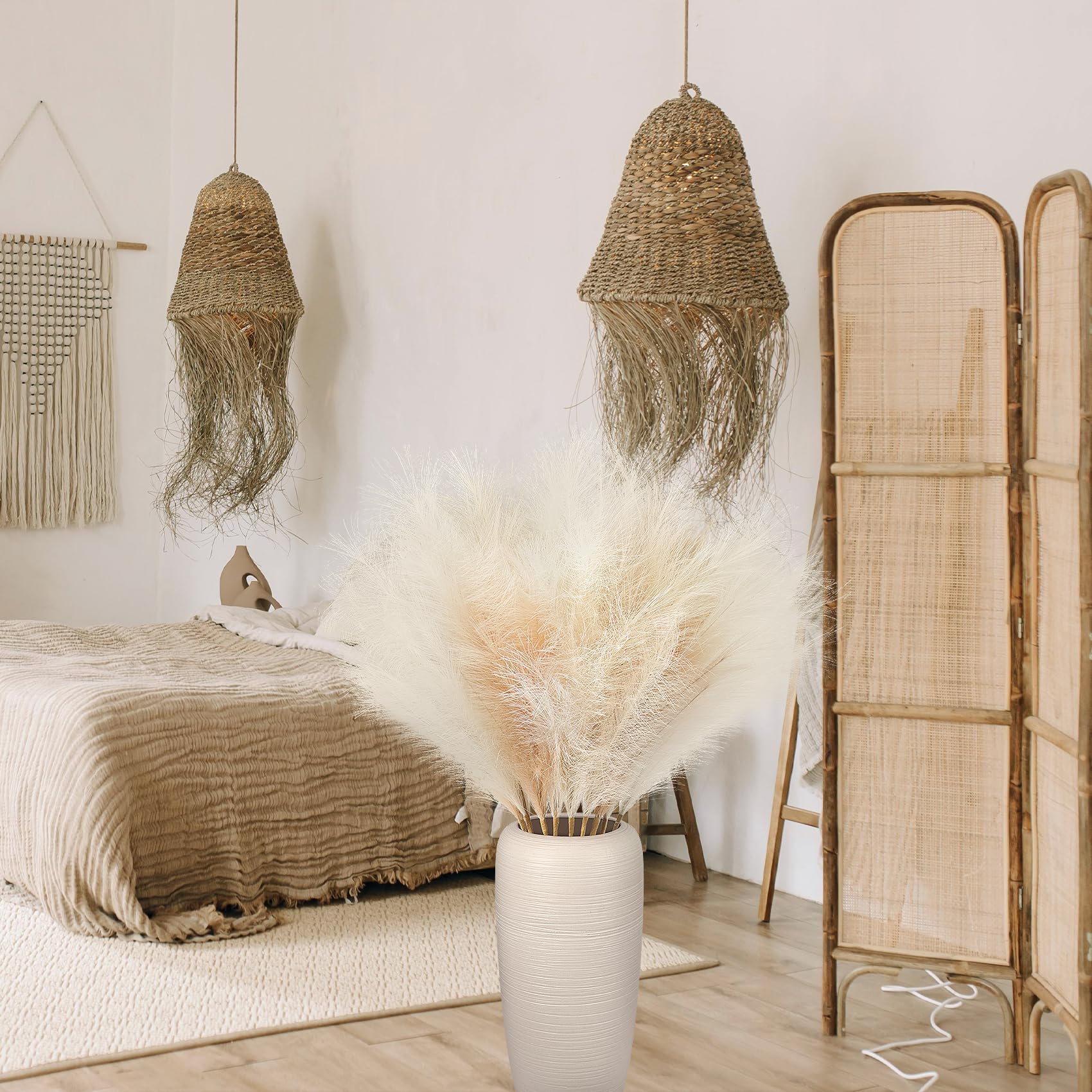 Ouddy 8 Pcs Faux Pampas Grass Decor 38