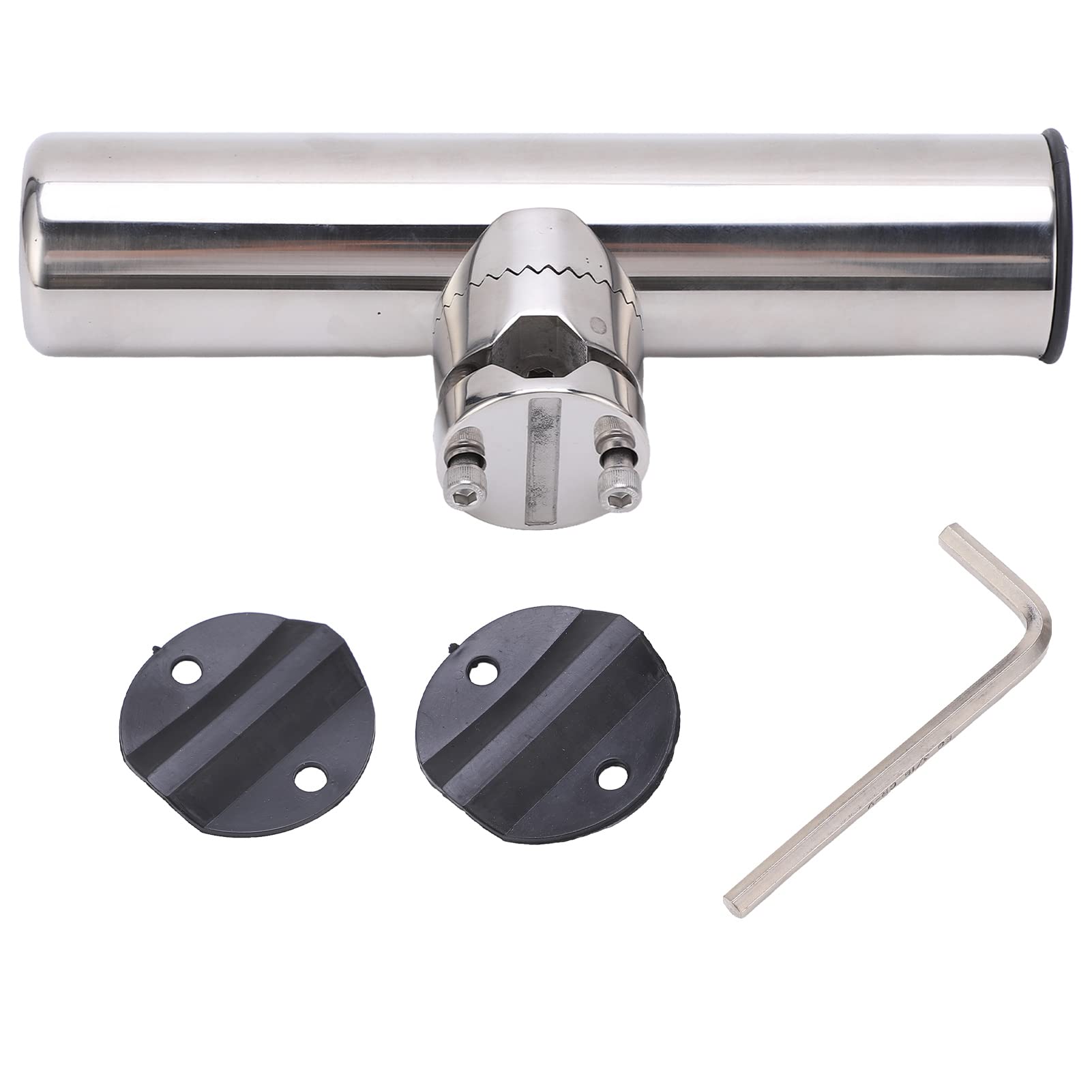 316 Stainless Steel Adjustable Boat Rod Holder Clamp - Marine Rail Mount Fishing Pole Support for Kayak, Yacht & Small Boats | Perfect for Saltwater Fishing & Offshore Angling