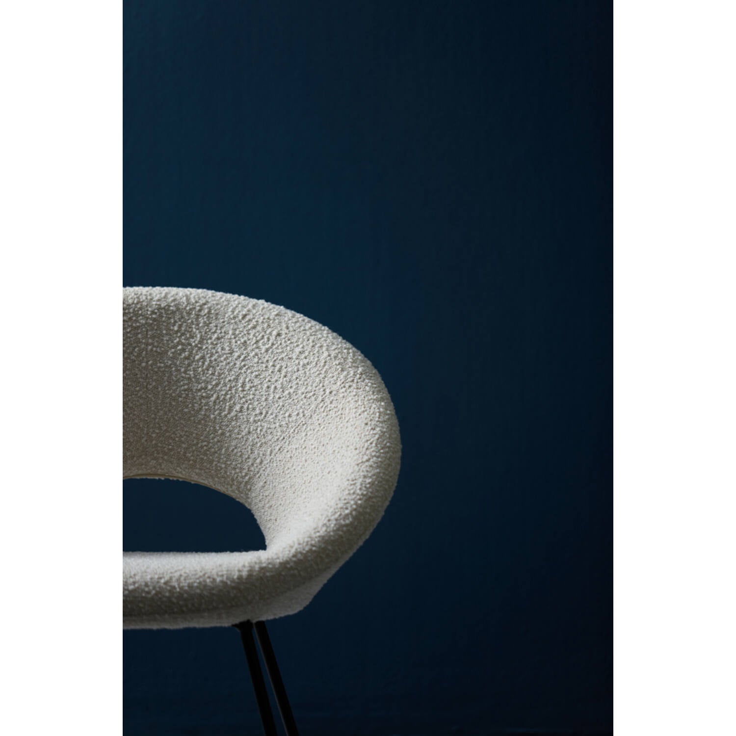 Antony Chair - Bouclé Cream Finish Upholstered Accent Chair for Living Room, Bedroom & Office - Modern Comfortable Seating for Home Decor