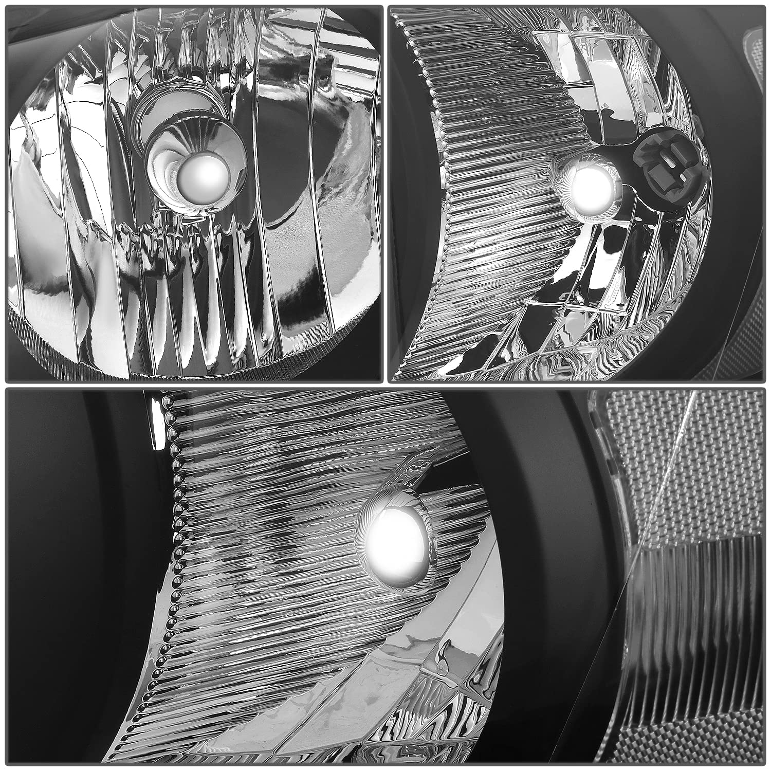 DNA MOTORING Black Headlights for 06-09 Dodge Ram - LED Light Bar Replacement for Off-Road & Night Driving