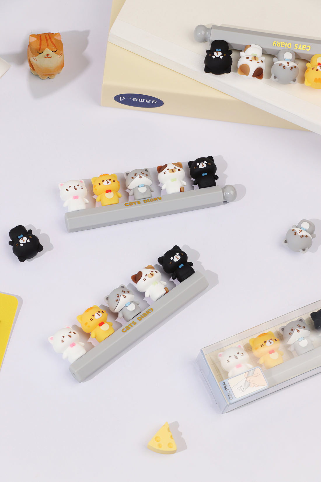 Cute Cat Diary Gel Pens - 12 Pack Colorful Fine Point Writing Pens for Journaling, Note Taking, School & Office Supplies - Perfect for Bullet Journals, Planners, and Gift Giving