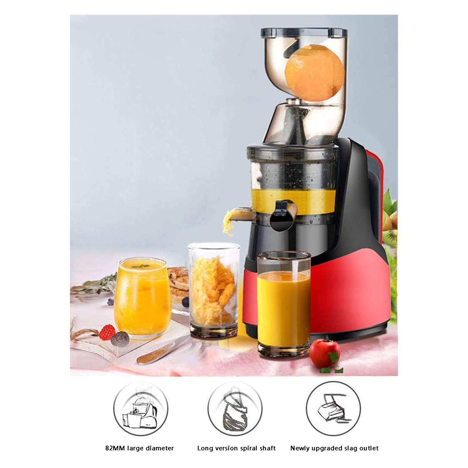 Premium Centrifugal Juicer for Fruits & Vegetables - Wide Mouth, Non-Slip Feet, BPA-Free - Perfect for Healthy Juicing at Home, Gym, or Office (Color: Black)