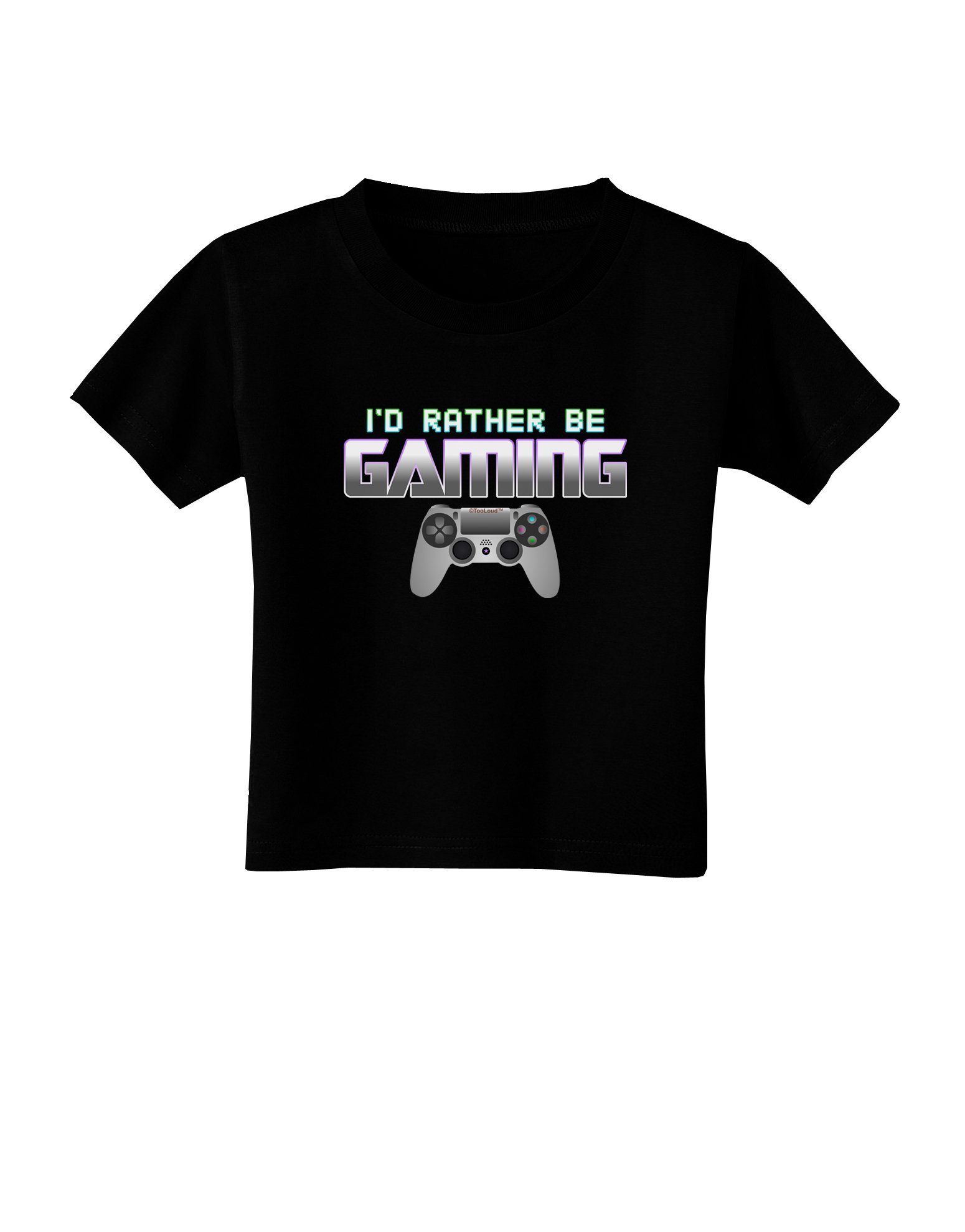 TOOLOUD 'I'd Rather Be Gaming' Toddler T-Shirt - Dark Grey Cotton Tee for Baby Boys & Girls - Perfect for Playdates & Family Game Nights