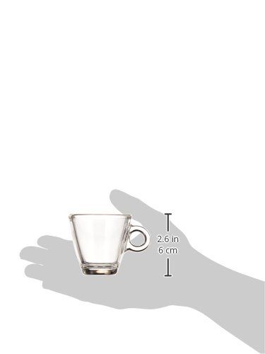Bormioli Rocco Clear Espresso Cups Set of 12 - Durable Glass Coffee Cups for Home, Cafe & Restaurant - Perfect for Espresso, Cappuccino & Latte