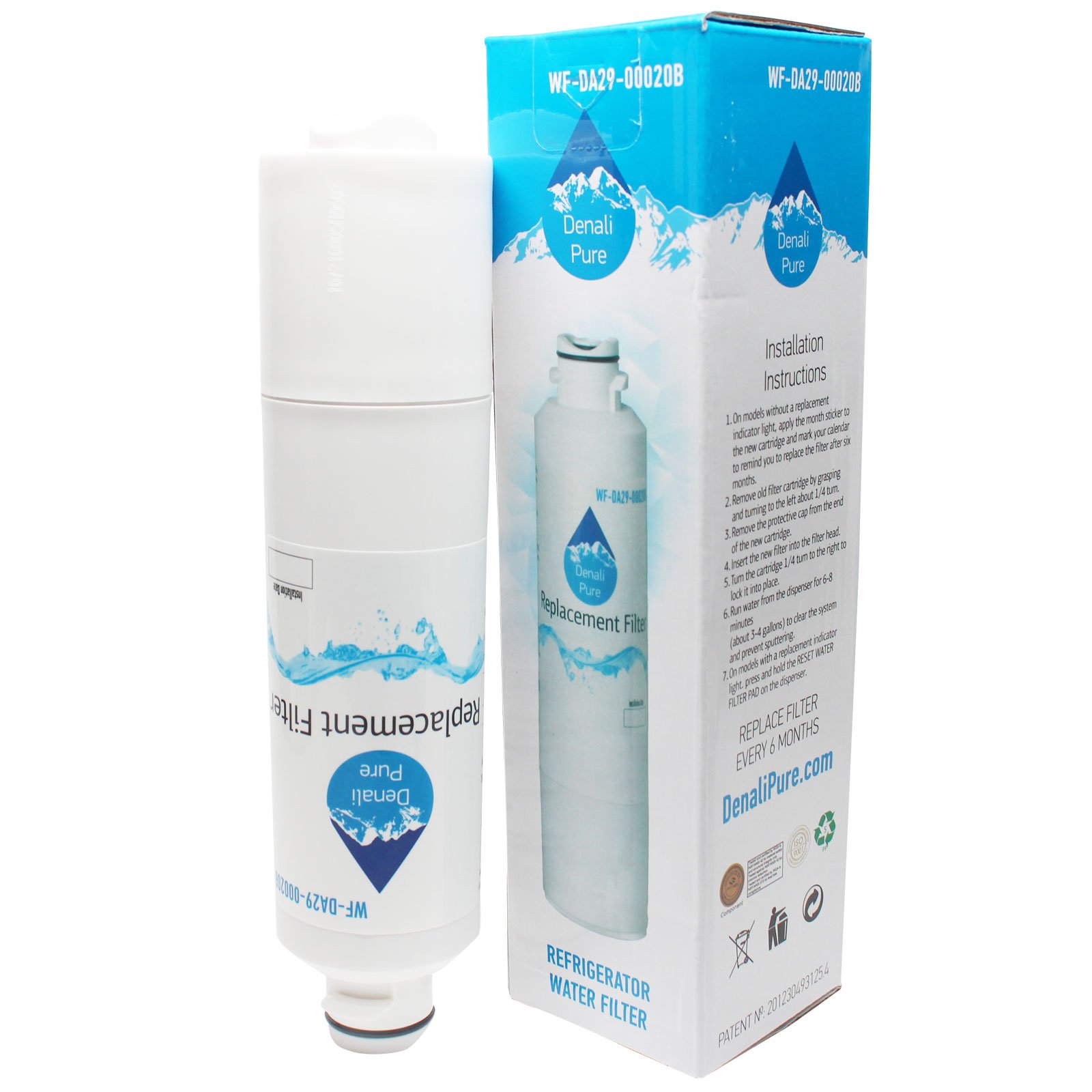 6-Pack Samsung DA2900019A Refrigerator Water Filter Replacement - Compatible with Samsung DA2900019A Fridge Water Filter Cartridge | Clean & Fresh Drinking Water for Your Home