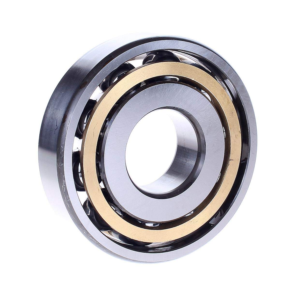 SKF 7408 BM Heavy Duty Angular Contact Ball Bearing - ABEC 1 Precision, Single Row, 40° Contact Angle, Open Brass Cage, 40mm Bore x 110mm OD x 27mm Width - Ideal for Industrial Machinery, Pumps, Gearboxes & High-Load Applications