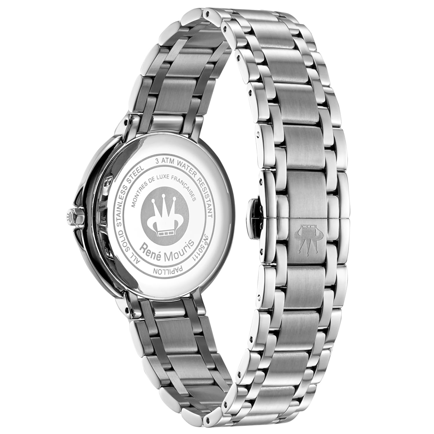 René Mouris Papillon Women's Luxury Watch - 36mm 316L Stainless Steel Case, Sapphire Coated Crystal, 50M Waterproof - Elegant Dress Watch for Business, Party & Everyday Wear