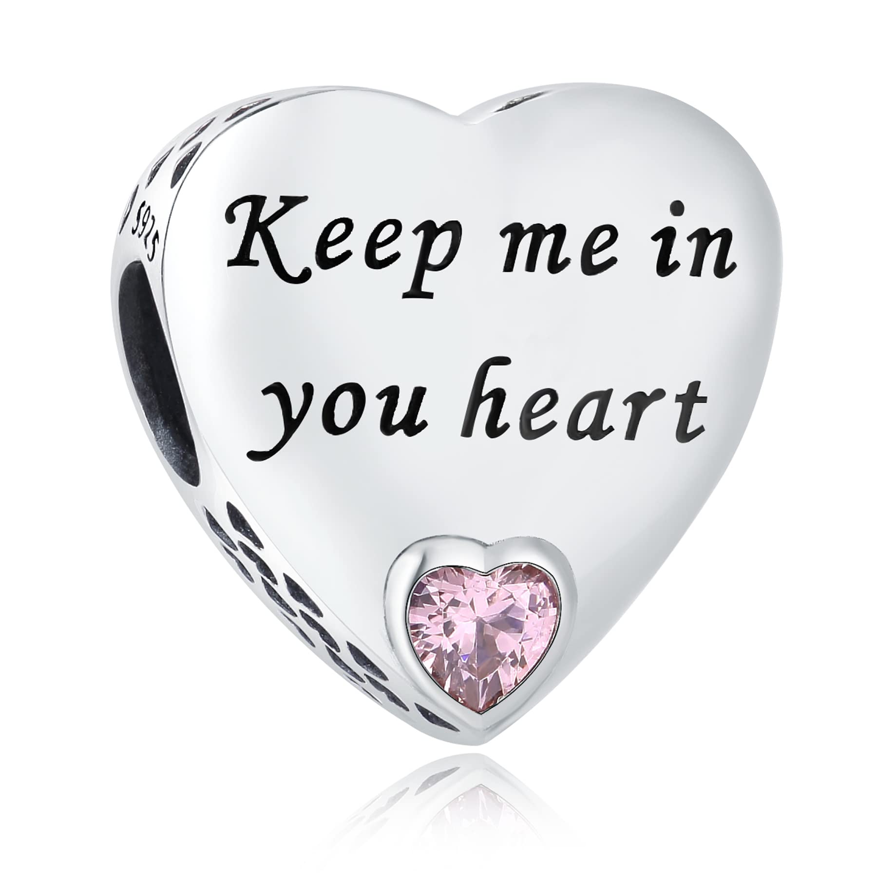 925 Sterling Silver Charms for Pandora Bracelets - Infinity & Beyond Heart Pendant - Perfect Mother's Day, Christmas & Birthday Gift for Wife - Jewelry for Women, Anniversary & Romantic Occasions