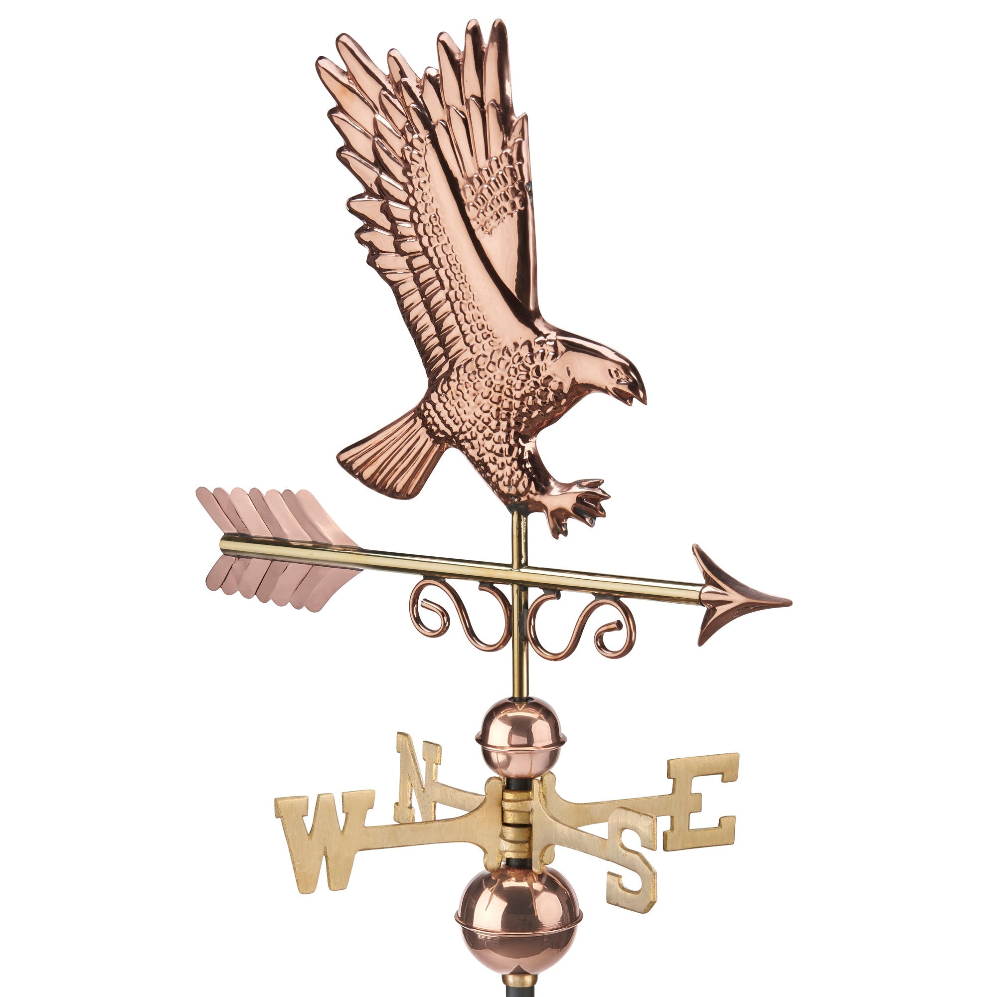 Majestic Eagle Weathervane - Handcrafted Copper Outdoor Decor for Garden, Roof & Farmhouse - Perfect for Rustic Home & Countryside Aesthetic
