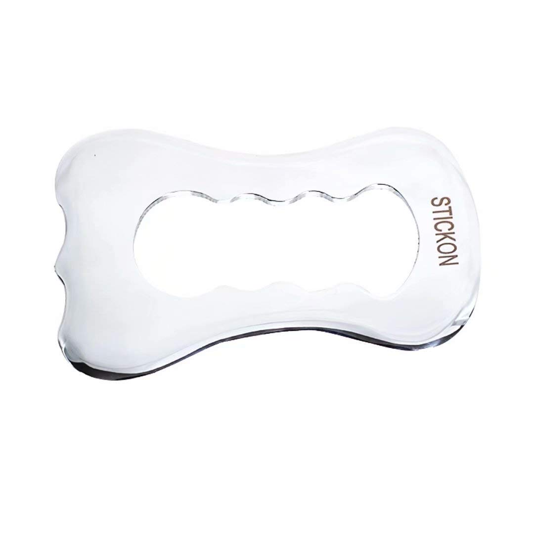 STICKON Stainless Steel Gua Sha Scraping Massage Tool - Professional IASTM Therapy Instrument for Soft Tissue Mobilization & Muscle Recovery | Perfect for Facial Massage, Body Therapy & Pain Relief (STICKON-04)