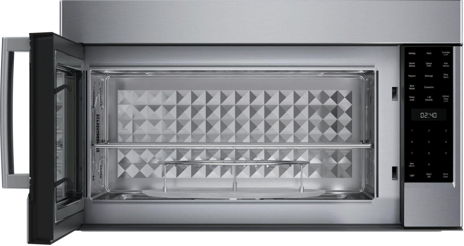 Bosch HMVP054U Benchmark® 30-Inch Over The Range Microwave with Left Side Opening Door in Stainless Steel - Perfect for Modern Kitchens & Space-Saving Solutions