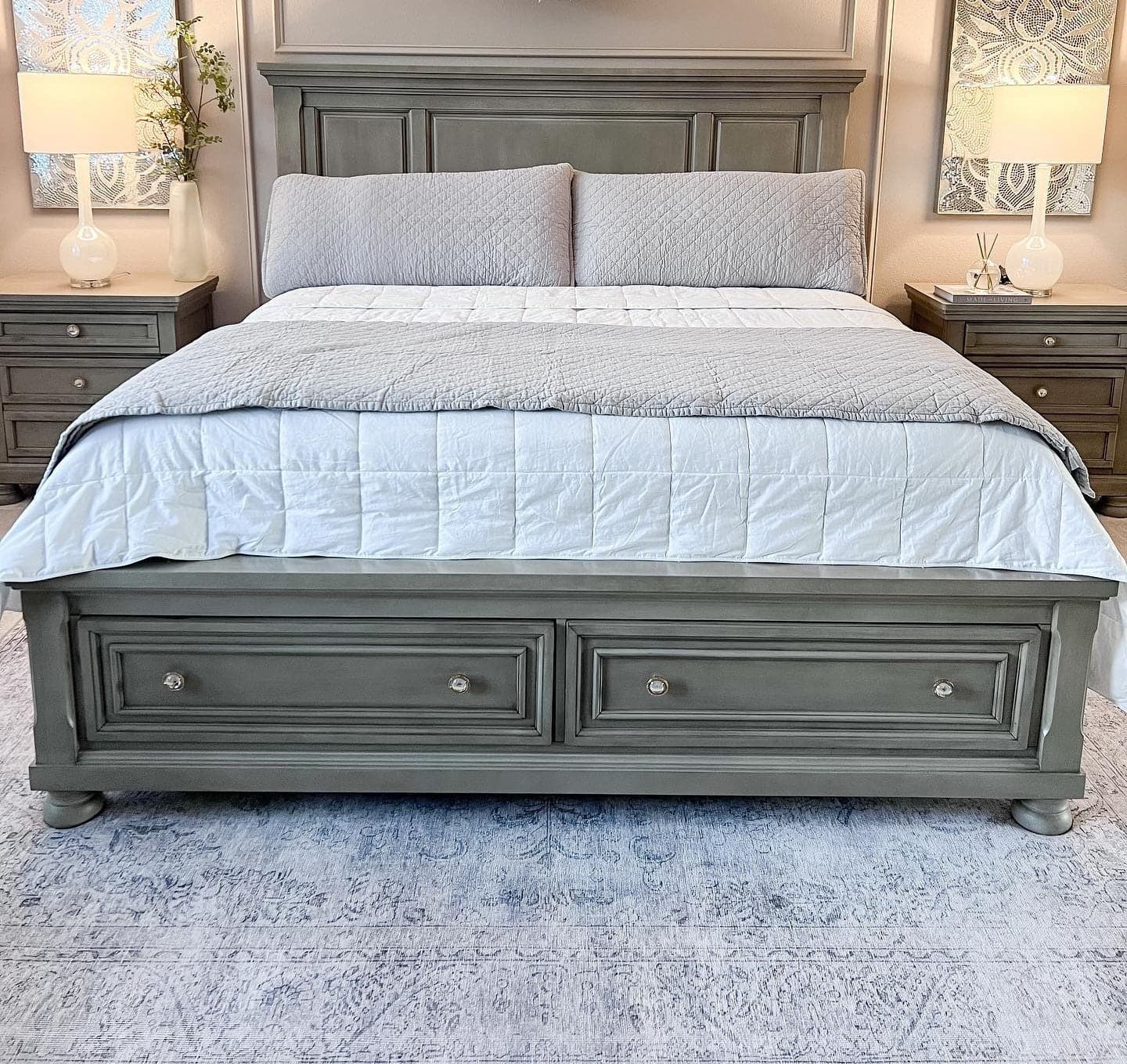 Premium Belgian Flax Linen & Cotton Blend 3-Piece Quilt Set - King/Queen Size - Soft Breathable Bedding for All Seasons - Perfect for Master Bedroom, Guest Room & Vacation Homes
