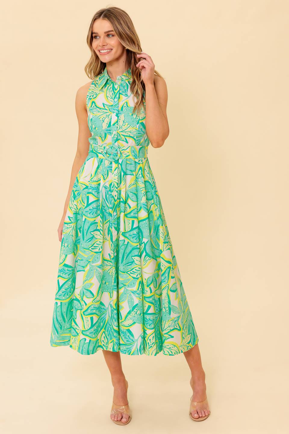 DAYS WITH YOU MIDI SHIRT DRESS in Green - Stylish Casual Wear for Women | Perfect for Office, Date Night & Spring Outfits