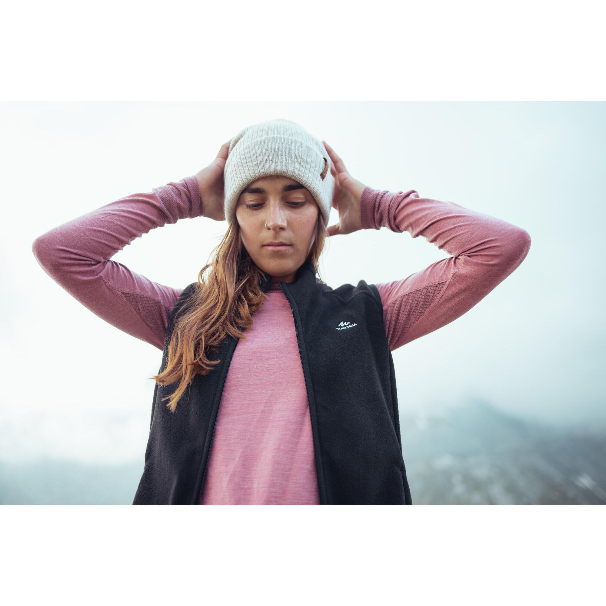 Quechua Women's MH120 Lightweight Fleece Vest for Hiking, Outdoor Activities & Travel | Warm Layering for Cold Weather Adventures