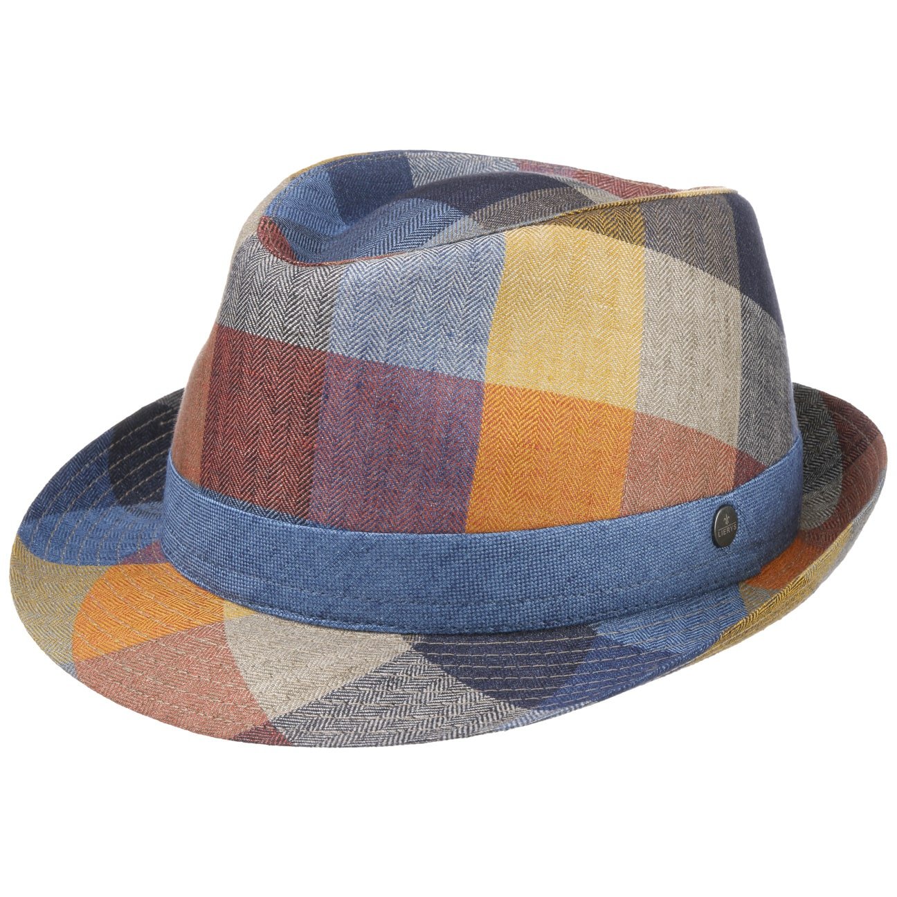 Payato Checks Trilby Linen Hat by Lierys - Stylish Summer Fedora for Men & Women | Perfect for Beach, Outdoor, and Casual Wear