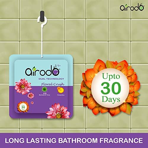 AIRODO Air Freshener Power Pocket Gel - Long Lasting 30 Days Fragrance Booster for Bathroom, Toilet & Home - Pack of 8 Refills (8x10g) Assorted Scents - Eliminates Odors in Cars, Offices & Small Spaces