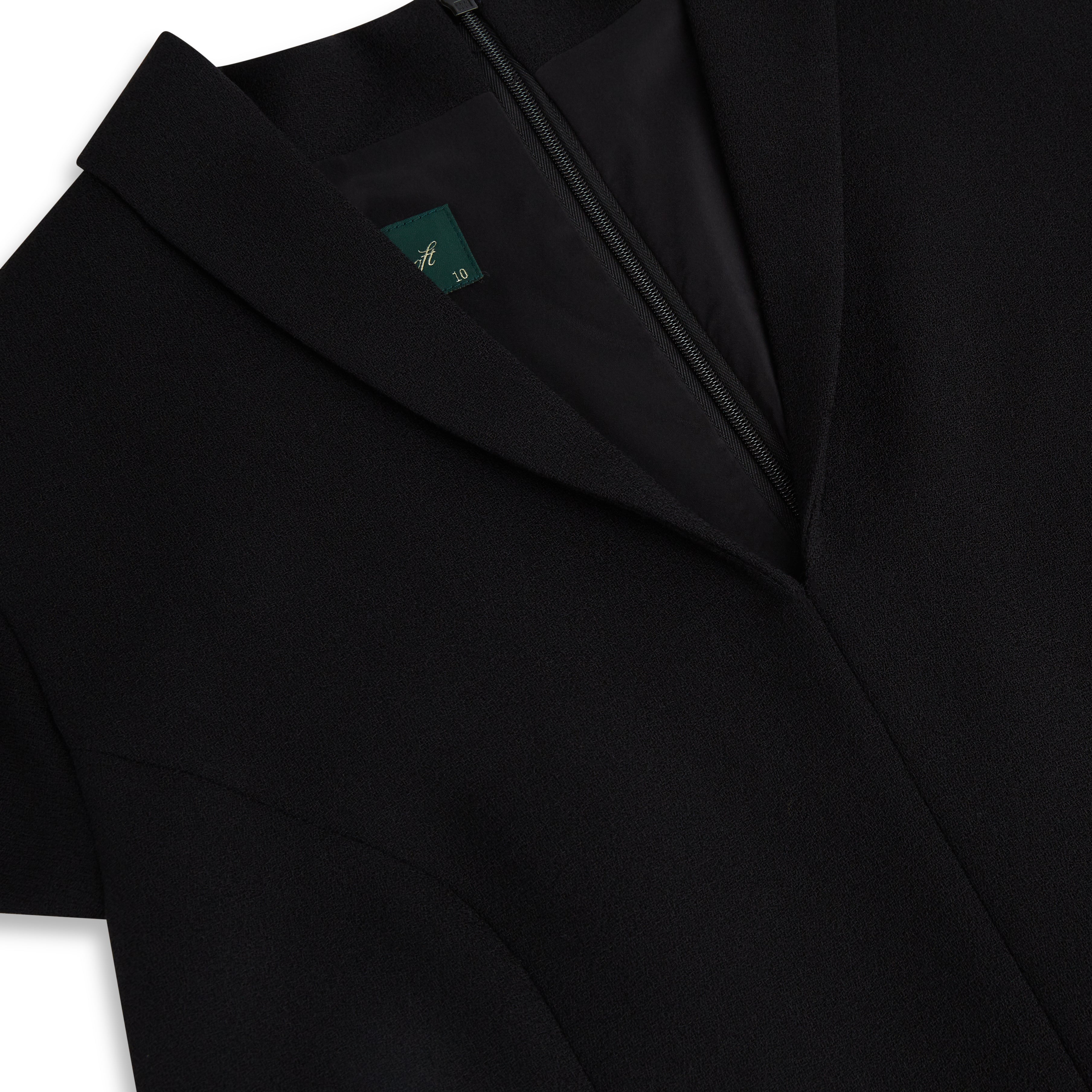 Lucia Tailored Wool Crepe Collar Dress for Women - Elegant Office & Party Wear | Winter Business Formal & Cocktail Attire