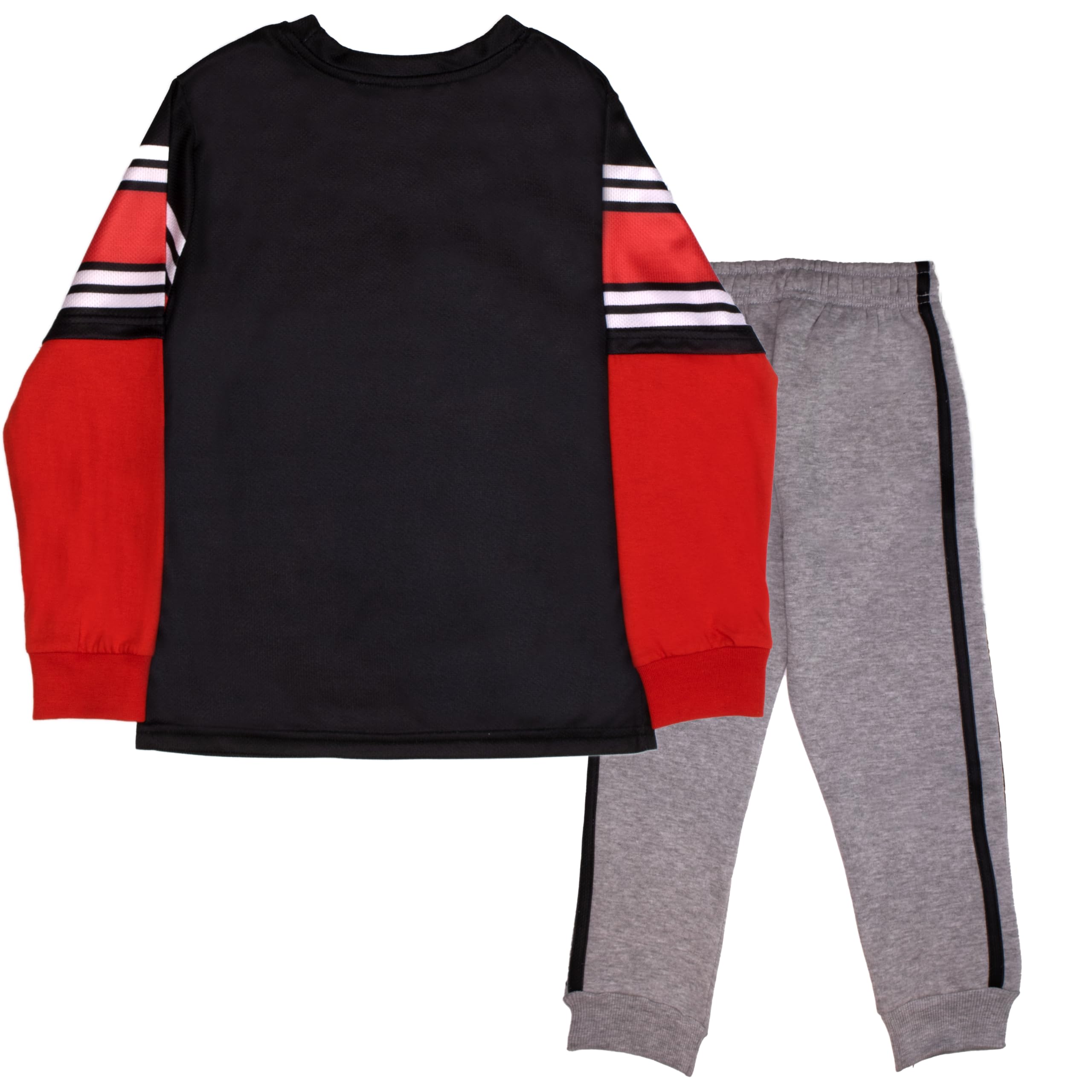 Marvel Avengers & Spider-Man Boys' 2-Piece Activewear Set - Long Sleeve Mesh T-Shirt & Pants Bundle | Superhero Costume for Kids, Halloween Dress Up & Daily Play