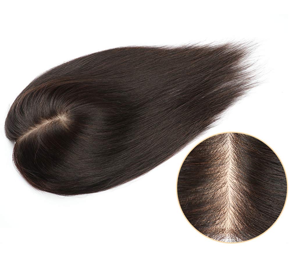 100% Real Human Hair Forehead Topper with Clips - 5.5