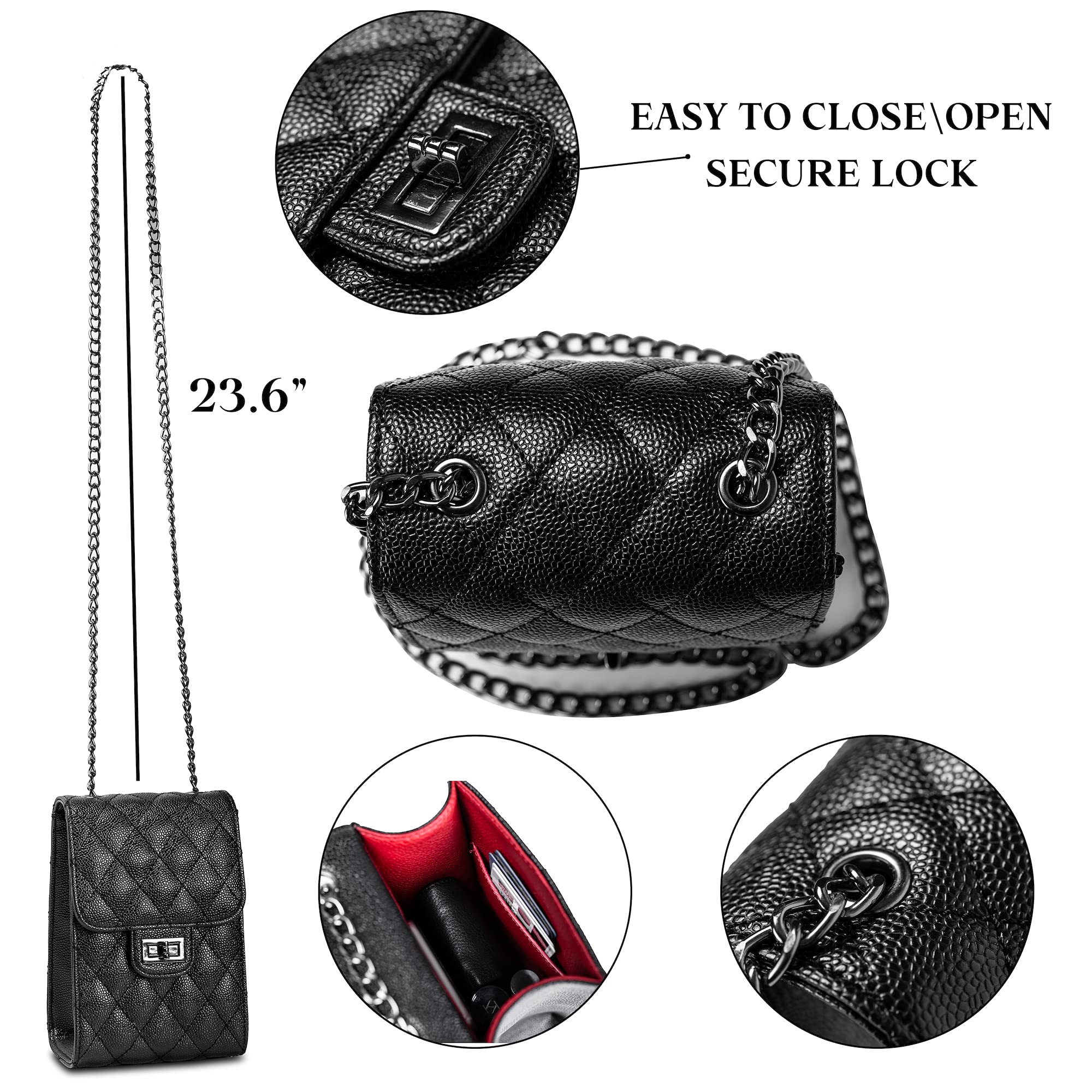 Stylish Faux Leather Crossbody Purse for Women - Adjustable Shoulder Bag with Multiple Pockets - Perfect for Travel, Work, and Everyday Use