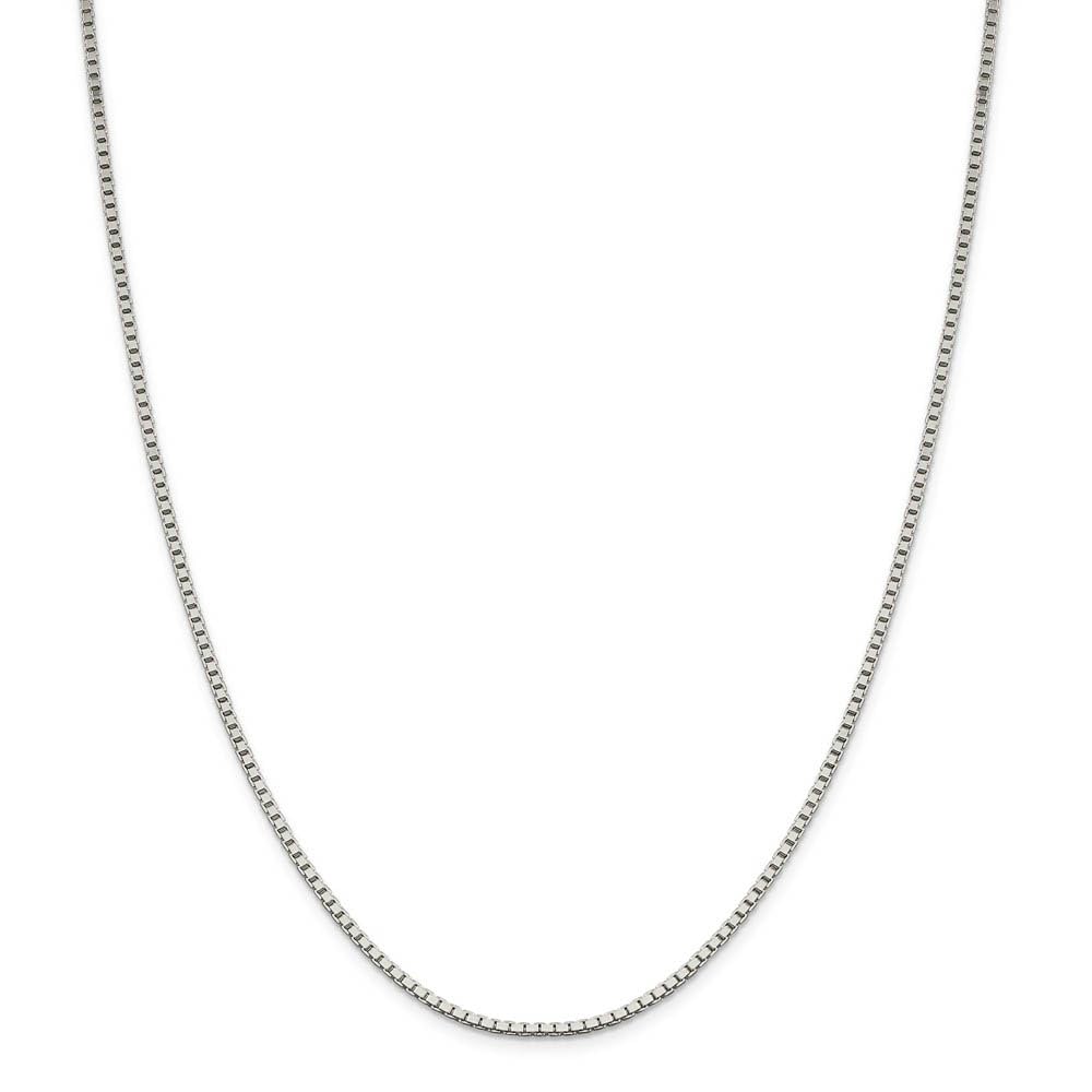 Sterling Silver Box Chain Necklace 1.9mm - Elegant Jewelry for Daily Wear