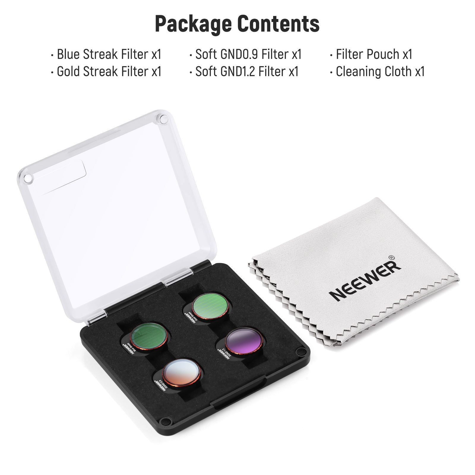 NEEWER FL 32 4-Pack ND & Effect Filter Kit for DJI Mini 4 Pro Drone - Enhance Aerial Photography with Variable Light Control for Sunny Days & Creative Effects
