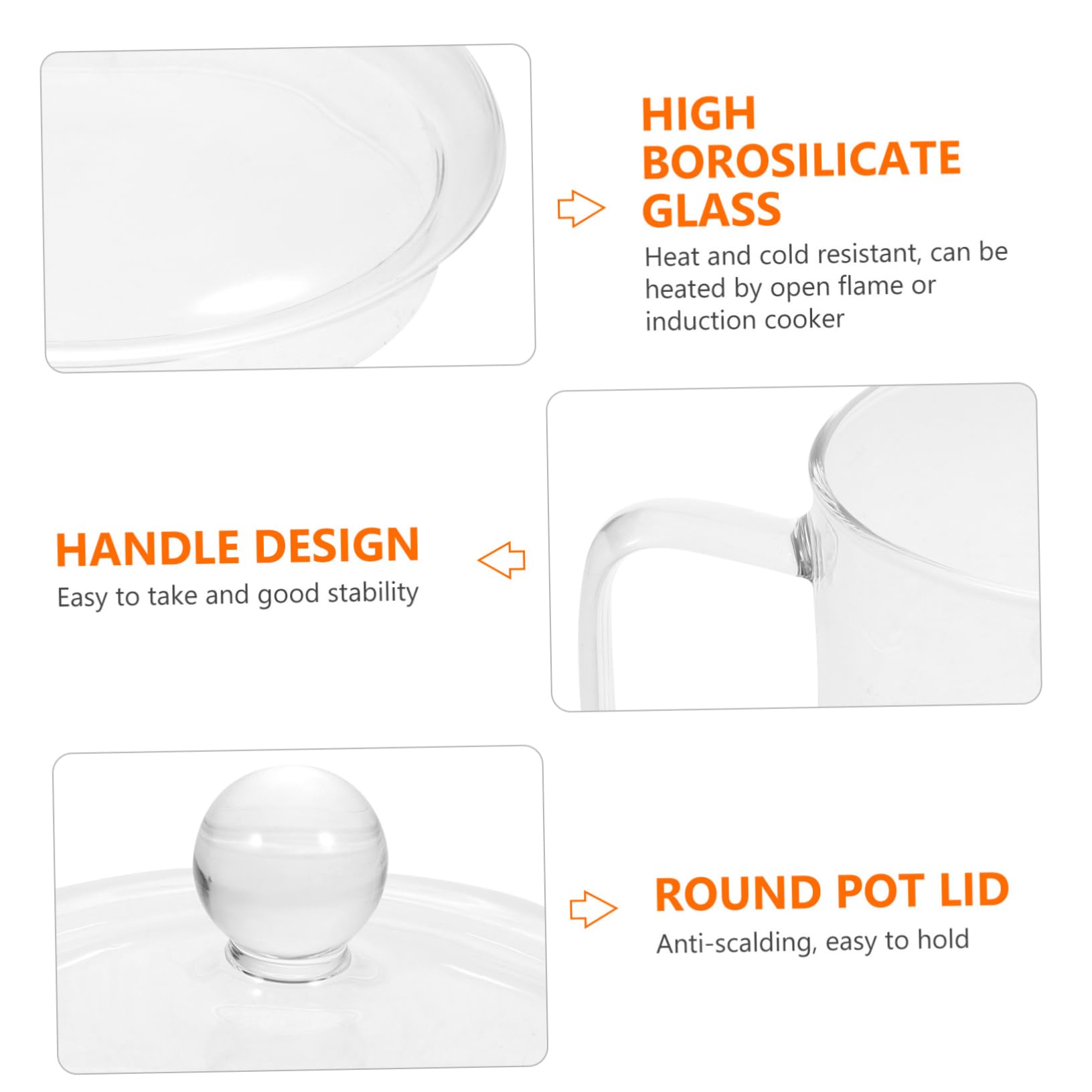 DOITOOL Glass Cooking Pot - Healthy Stew Pot, Instant Noodle Pot, Multi-Functional Stovetop Safe Bowl for Soup, Pasta & Ramen - Perfect for Camping, Dorms & Home Cooking