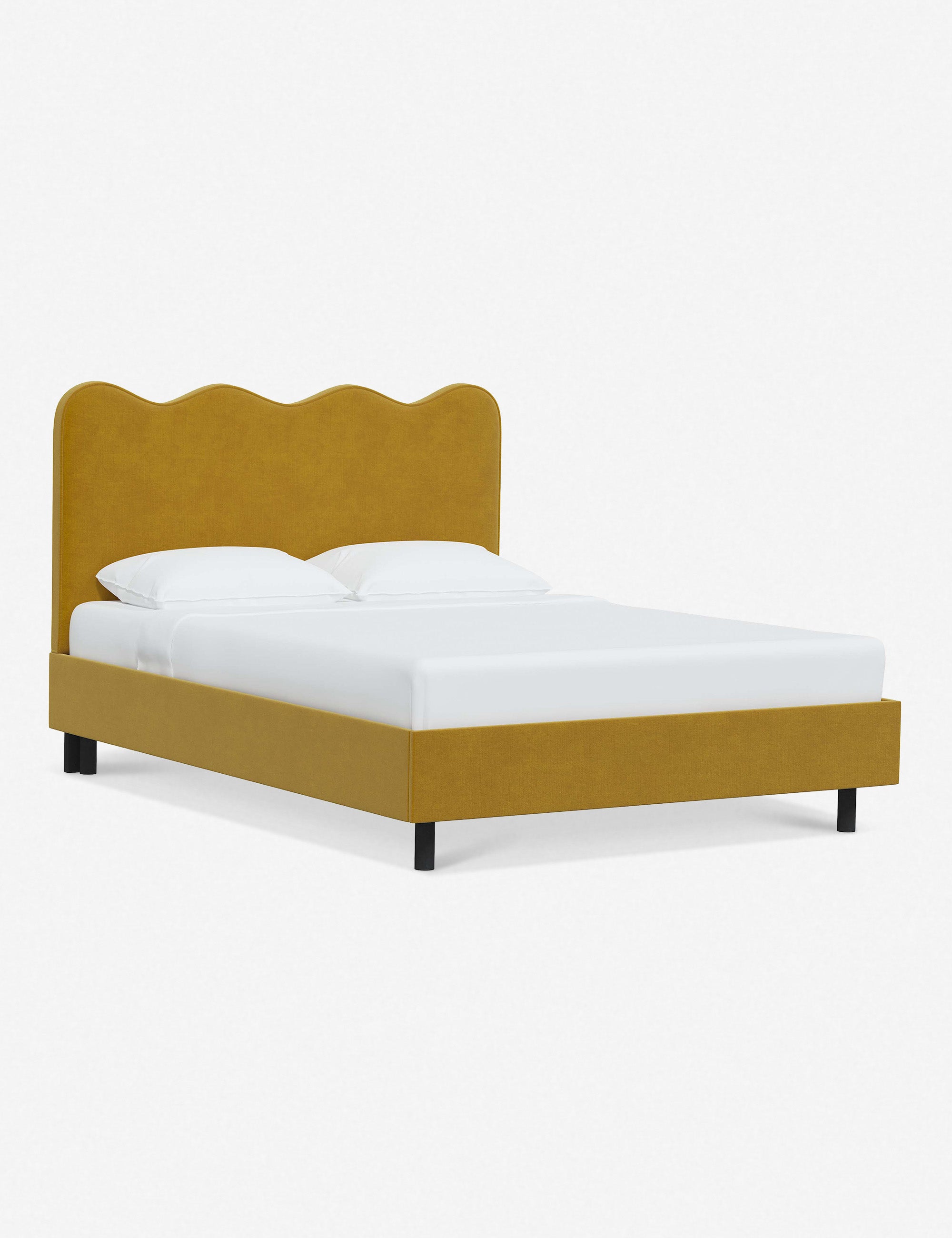 Modern Clementine Platform Bed Frame - Queen Size, Wooden Slat Support, Sturdy & Minimalist Design - Perfect for Bedrooms, Guest Rooms & Small Spaces