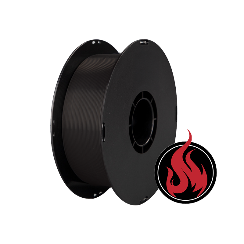 Premium Fire Resistant PLA Filament 1.75mm - 1kg Spool (Black) for 3D Printing - Ideal for High-Temperature Applications, Cosplay Props & Functional Prototypes