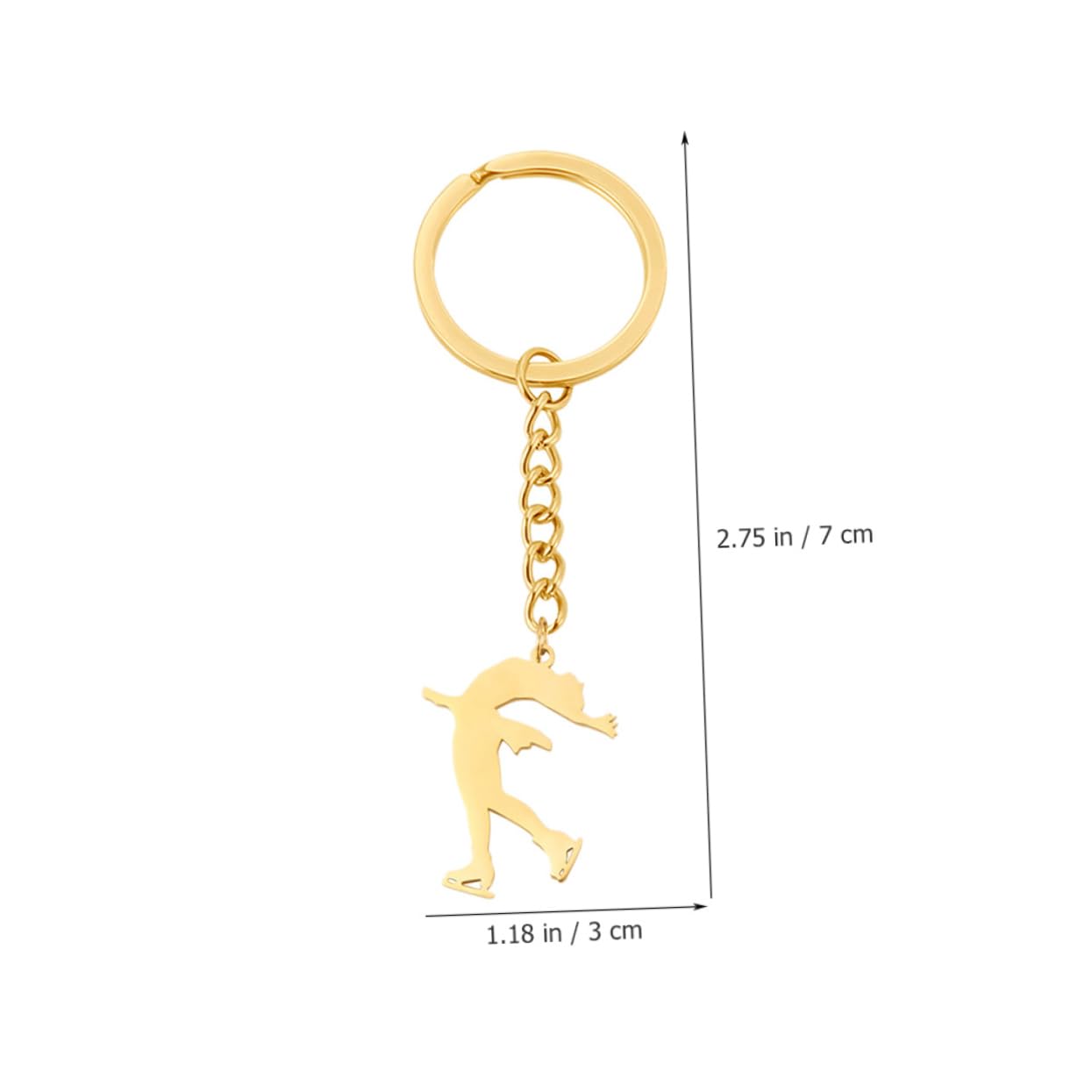 BESPORTBLE 2PCS Ice Skating Charm Keychain - Stainless Steel Boot Shaped Keyring for Skating Fans - Perfect for Party Favors, Gifts & Winter Sports Enthusiasts