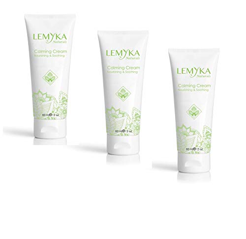 LEMYKA Eczema Flare Defense Natural Calming Cream - 3 Pack Bundle for Infants, Babies, Kids & Adults | Steroid-Free Treatment for Atopic Dermatitis, Dry Itchy Skin & Rashes | Soothes Eczema Symptoms at Home & On-The-Go