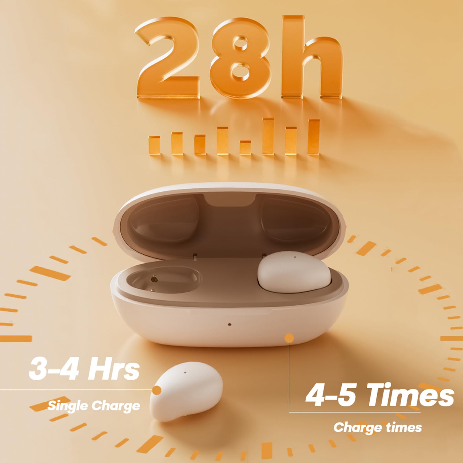 Wireless Bluetooth 5.3 Sleep Earbuds for Side Sleepers - Smallest Invisible Mini Earbuds with Noise Isolation | Comfortable Hidden Headphones for Sleeping, Work & Travel | Perfect for Office, Airplane & Night Use