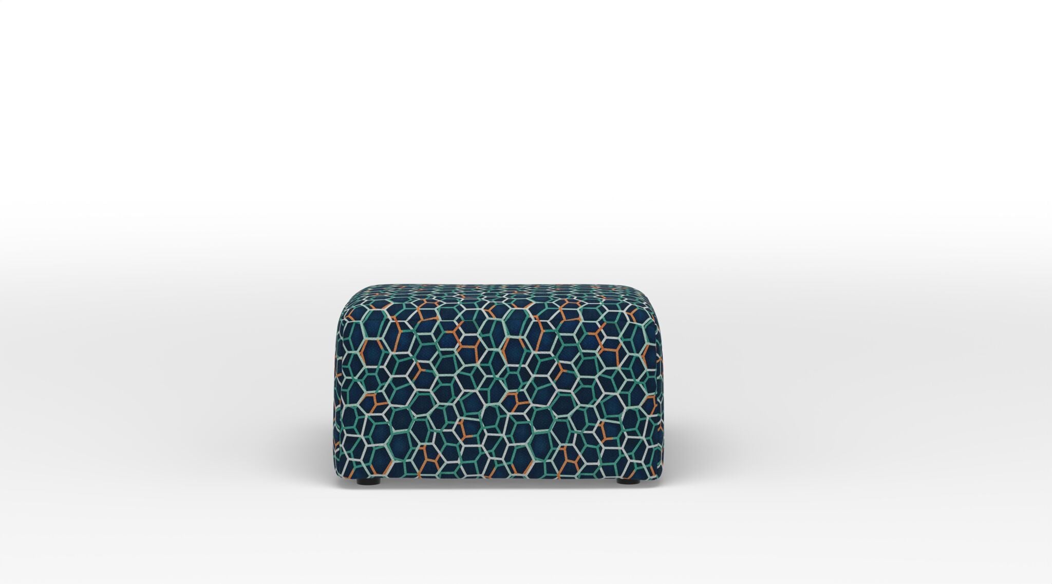 Celeste Square Accent Ottoman - Legacy Blue Velvet Upholstery, Modern Home Decor for Living Room, Bedroom & Office | Stylish Footrest, Extra Seating & Storage Solution