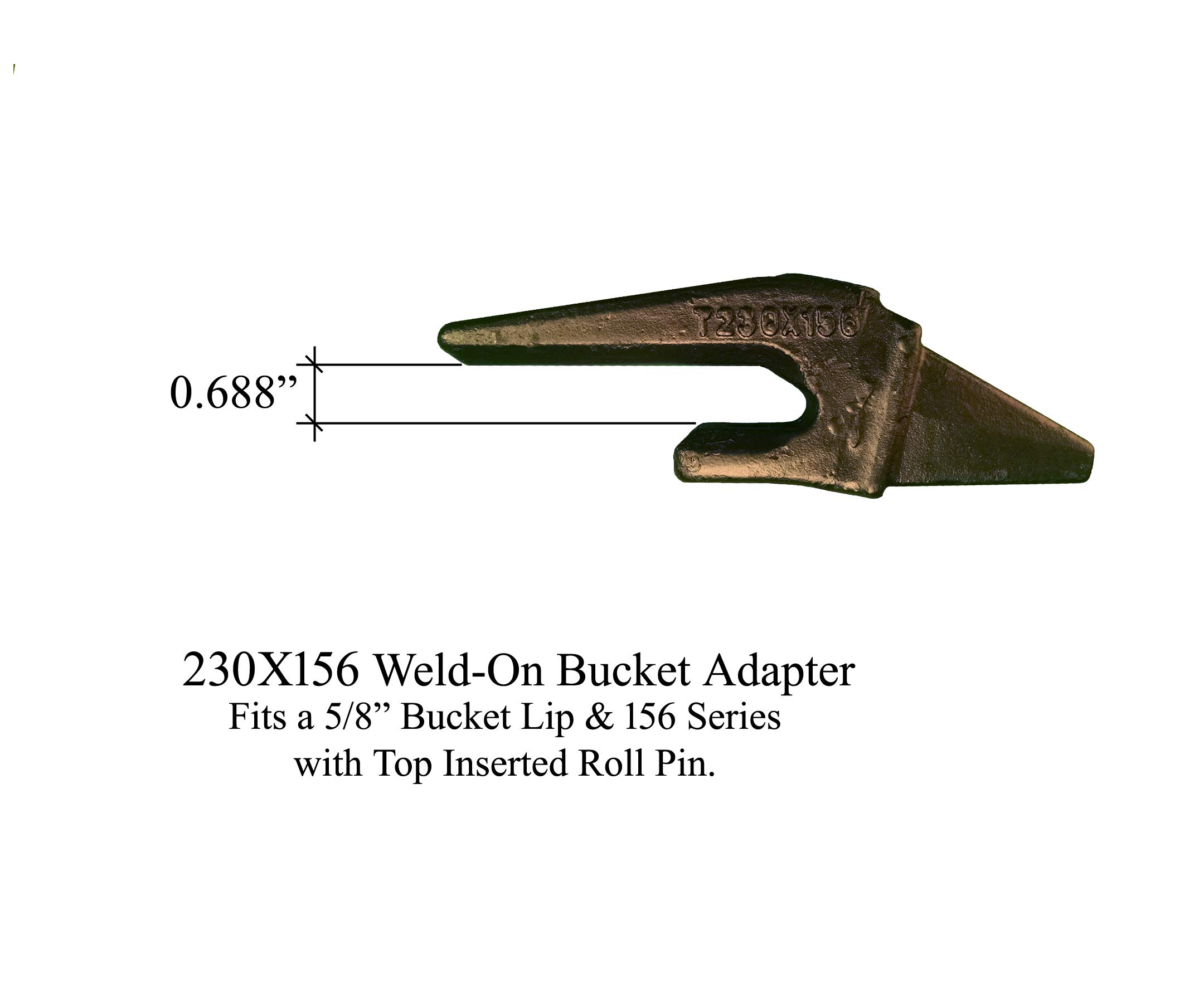 Excavator Skid Bucket Combo with Weld-On Shanks, Teeth & Pins - 5/8