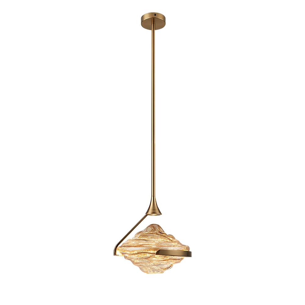 Elegant Diamond Crystal Pendant Light - Modern Chandelier for Dining Room, Bedroom & Living Room Decor | Energy Efficient LED Ceiling Lighting Fixture