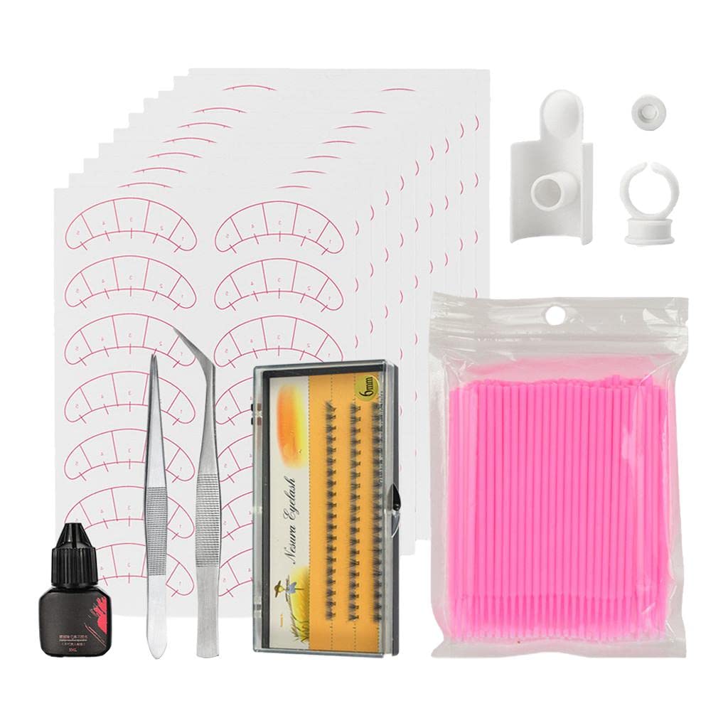 Professional Lash Extension Training Kit for Beginners - Pink Eyelash Grafting Practice Set with Essential Supplies | Perfect for Salon Training & DIY Lash Artists at Home