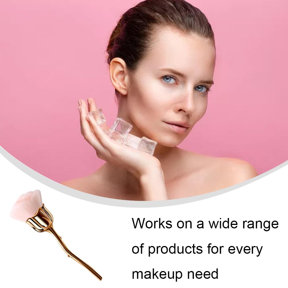 Soft Fluffy Loose Powder Brush for Highlighting, Foundation & Mineral Makeup - Perfect for Liquid & Powder Blending (Ideal for Professional Makeup Artists & Everyday Beauty Routines)