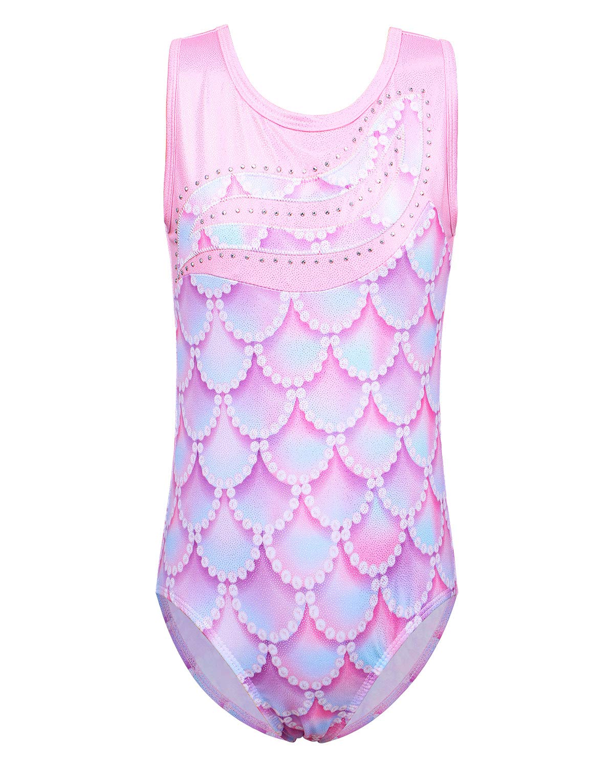 BAOHULU Girls Gymnastics Leotard - Shiny Embroidery Dance Leotards for Kids, Children's Athletic Activewear, Perfect for Ballet, Cheerleading & Performance